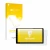 Front side of a product packaging with the brand logo upscreen. Next to it is the device Junsun V1 pro 9" shown with the corre