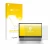 Front side of a product packaging with the brand logo upscreen. Next to it is the device HP Envy 17-cw0000 shown with the corr