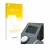 Front side of a product packaging with the brand logo upscreen. Next to it is the device Motocaddy M7 Remote Electric Trolley 