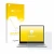 Front side of a product packaging with the brand logo upscreen. Next to it is the device Microsoft Surface Laptop Go 3 Busines