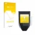Front side of a product packaging with the brand logo upscreen. Next to it is the device Trezor Model T shown with the corresp