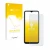 Front side of a product packaging with the brand logo upscreen. Next to it is the device Samsung Galaxy M15 shown with the cor