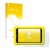 Front side of a product packaging with the brand logo upscreen. Next to it is the device Clementoni Clempad 8" PRO shown with 