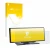 Front side of a product packaging with the brand logo upscreen. Next to it is the device Avylet RC11 8.1" shown with the corre