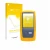 Front side of a product packaging with the brand logo upscreen. Next to it is the device Fluke DSX8000 shown with the correspo