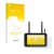 Front side of a product packaging with the brand logo upscreen. Next to it is the device Atomos Ninja TX shown with the corres