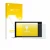 Front side of a product packaging with the brand logo upscreen. Next to it is the device Shelly Wall Display XL shown with the