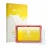 Front side of a product packaging with the brand logo upscreen. Next to it is the device Tabwee K10 shown with the correspondi