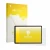 Front side of a product packaging with the brand logo upscreen. Next to it is the device Whitedeer YXG13BK 10.1" shown with th