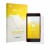 Front side of a product packaging with the brand logo upscreen. Next to it is the device Fujitsu Arrows M04 shown with the cor