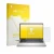 Front side of a product packaging with the brand logo upscreen. Next to it is the device Dell Dell Pro 14 Essential shown with