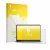 Front side of a product packaging with the brand logo upscreen. Next to it is the device Dell 14S DS14260 shown with the corre