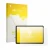 Front side of a product packaging with the brand logo upscreen. Next to it is the device Samsung Galaxy Tab S12 Plus shown wit