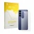 Front side of a product packaging with the brand logo upscreen. Next to it is the device Samsung Galaxy S26 FE (Back) shown wi