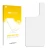 Front side of a product packaging with the brand logo upscreen. Next to it is the corresponding screen protector.
