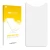 Front side of a product packaging with the brand logo upscreen. Next to it is the corresponding screen protector.