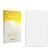 Front side of a product packaging with the brand logo upscreen. Next to it is the corresponding screen protector.