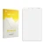 Front side of a product packaging with the brand logo upscreen. Next to it is the corresponding screen protector.