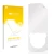 Front side of a product packaging with the brand logo upscreen. Next to it is the corresponding screen protector.