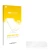 Front side of a product packaging with the brand logo upscreen. Next to it is the corresponding screen protector.