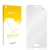Front side of a product packaging with the brand logo upscreen. Next to it is the corresponding screen protector.