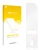 Front side of a product packaging with the brand logo upscreen. Next to it is the corresponding screen protector.