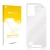 Front side of a product packaging with the brand logo upscreen. Next to it is the corresponding screen protector.