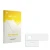 Front side of a product packaging with the brand logo upscreen. Next to it is the corresponding screen protector.
