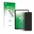 Front side of a product packaging with the brand logo upscreen. Next to it is the device Apple iPad Pro 12.9" 2018 (3th Gen.) 