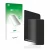 Front side of a product packaging with the brand logo upscreen. Next to it is the device Ledger Stax crypto wallet shown with 