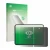 Front side of a product packaging with the brand logo upscreen. Next to it is the device Apple iPhone Duo (Inner display) show