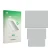 Front side of a product packaging with the brand logo upscreen. Next to it is the corresponding screen protector.