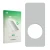 Front side of a product packaging with the brand logo upscreen. Next to it is the corresponding screen protector.