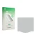 Front side of a product packaging with the brand logo upscreen. Next to it is the corresponding screen protector.