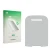 Front side of a product packaging with the brand logo upscreen. Next to it is the corresponding screen protector.