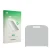 Front side of a product packaging with the brand logo upscreen. Next to it is the corresponding screen protector.