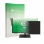 Front side of a product packaging with the brand logo upscreen. Next to it is the device Lenovo L27qe shown with the correspon