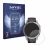 Front side of a product packaging with the brand logo Savvies. Next to it is the device Garmin Fenix 7 (47 mm) shown with the 