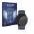 Front side of a product packaging with the brand logo Savvies. Next to it is the device Samsung Galaxy Watch 6 (44 mm) shown w