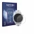 Front side of a product packaging with the brand logo Savvies. Next to it is the device Coros Pace 4 shown with the correspond