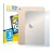 Front side of a product packaging with the brand logo BROTECT. Next to it is the device Apple iPad Air 2 2014 (Back) shown wit