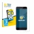 Front side of a product packaging with the brand logo BROTECT. Next to it is the device Huawei P10 Plus shown with the corresp