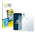Front side of a product packaging with the brand logo BROTECT. Next to it is the device Apple iPhone XR (Front+Back) shown wit