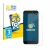 Front side of a product packaging with the brand logo BROTECT. Next to it is the device Fairphone 3 Plus shown with the corres