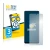 Front side of a product packaging with the brand logo BROTECT. Next to it is the device Infinix Note 10 Pro shown with the cor