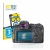 Front side of a product packaging with the brand logo BROTECT. Next to it is the device Canon EOS R6 shown with the correspond