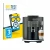 Front side of a product packaging with the brand logo BROTECT. Next to it is the device Jura E8 (EC) shown with the correspond