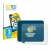 Front side of a product packaging with the brand logo BROTECT. Next to it is the device Bambu Lab A1 3D Printer shown with the