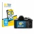 Front side of a product packaging with the brand logo BROTECT. Next to it is the device Olympus OM-D E-M10 Mark II shown with 