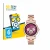Front side of a product packaging with the brand logo BROTECT. Next to it is the device Michael Kors Access Sofie shown with t